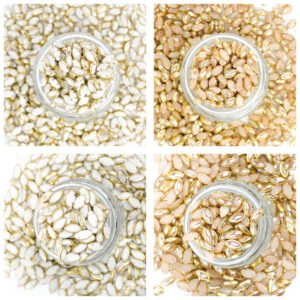 2 Sizes Pearl Eye Shape White & Gold Color Combo Gold & White Color 2 Size Combo